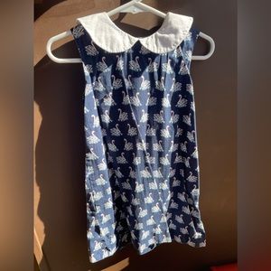 Swan printed toddler dress